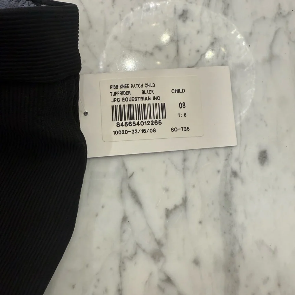 NWT Tuff Rider Kids Size 8 Black Riding Pants Breeches - Picture 3 of 6